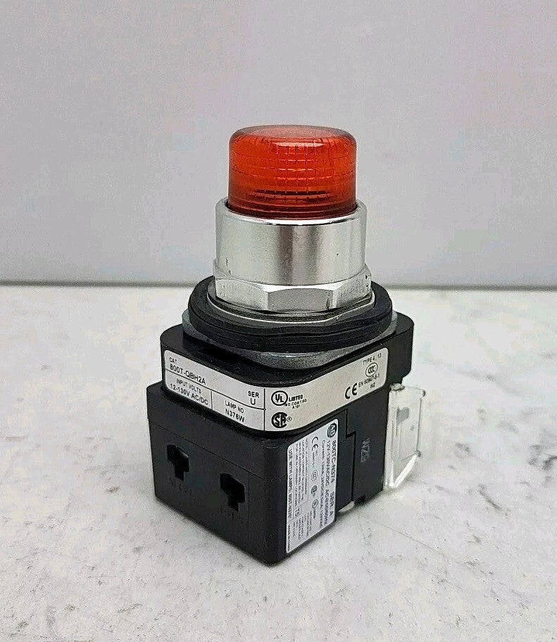 Allen Bradley 800T-QBH2A Illuminated Amber Push Button Ser U 800TC-N374 Module