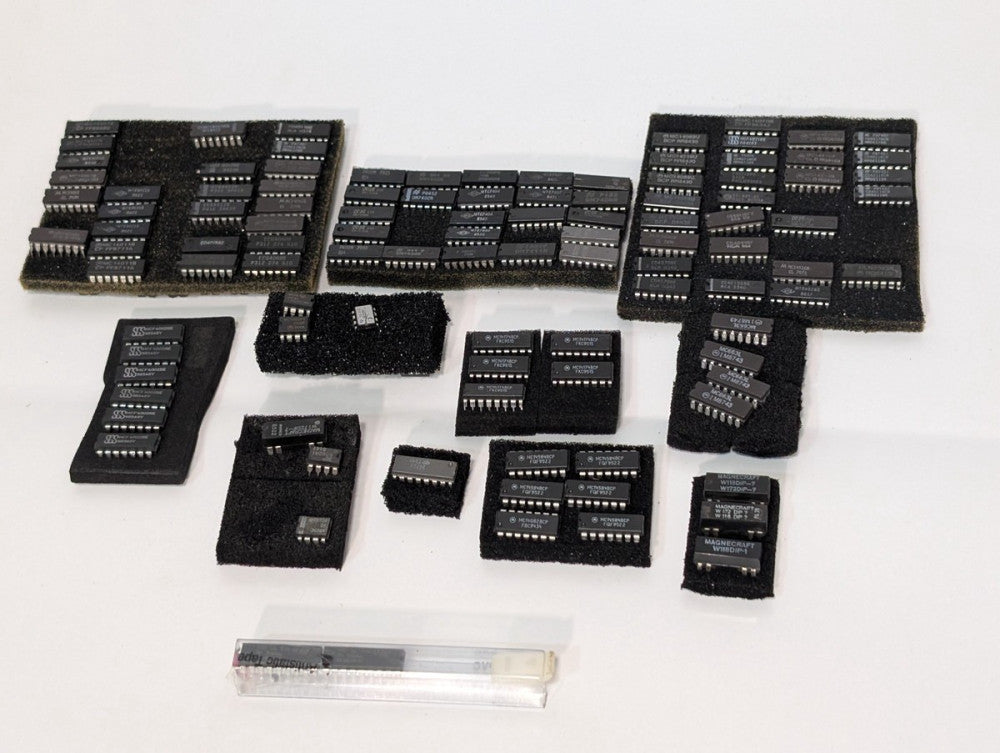 Lot of Assorted Semiconductors, NTE4528B; Phillips MC14516B; SGS HCF4002BE; More
