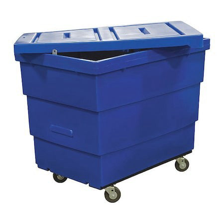Royal Basket Trucks G13-Blx-Rle-4Hnn Cube Truck,1-1/4 Cu. Yd.,800Lb. Cap,Blue