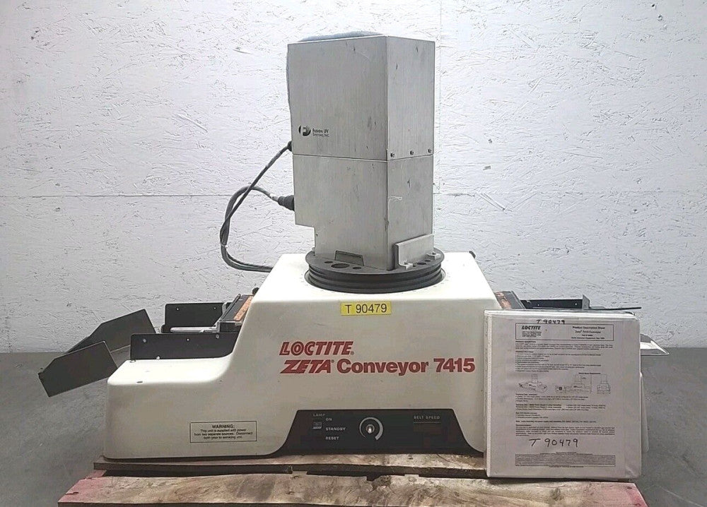Loctite ZETA 7415 Electrodeless UV Curing Conveyor and Fusion UV Assembly Used