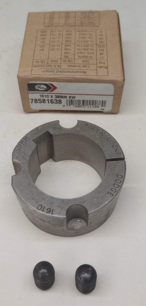 Gates 1610 X 38MM Taper Lock Bushing 38MM Bore KW Dodge 1610 38MM 119605