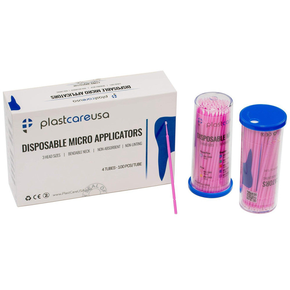 400 Fine Micro Applicator Brushes - Disposable Dental Microbrushes with Benda...