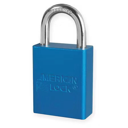 American Lock A1105blu Anodized Aluminum Safety Padlock, Keyed Different, 1-1/2