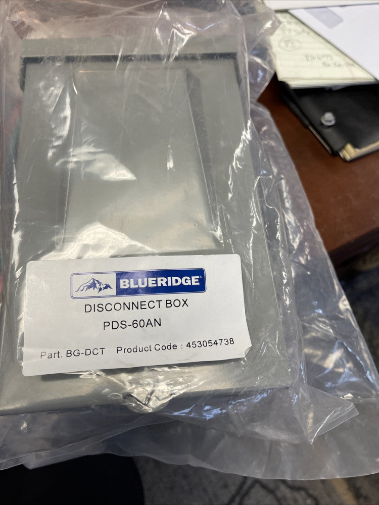 BLUERIDGE DISCONNET BOX PDS-60AN, BG-DCT, NO FUSES **FREE SHIPPING**