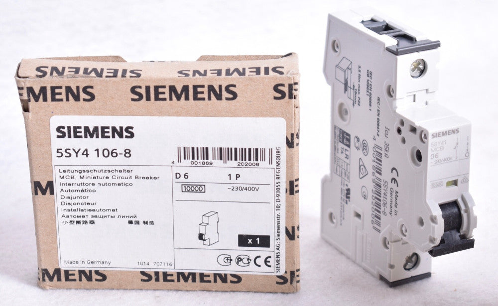 Siemens Circuit Breaker 5SY4 106-8
