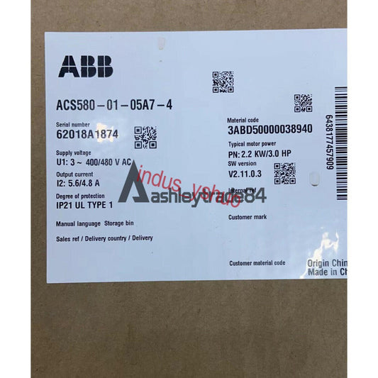 1PCS NEW ABB ACS580-01-05A7-4 Inverter 380V/2.2KW