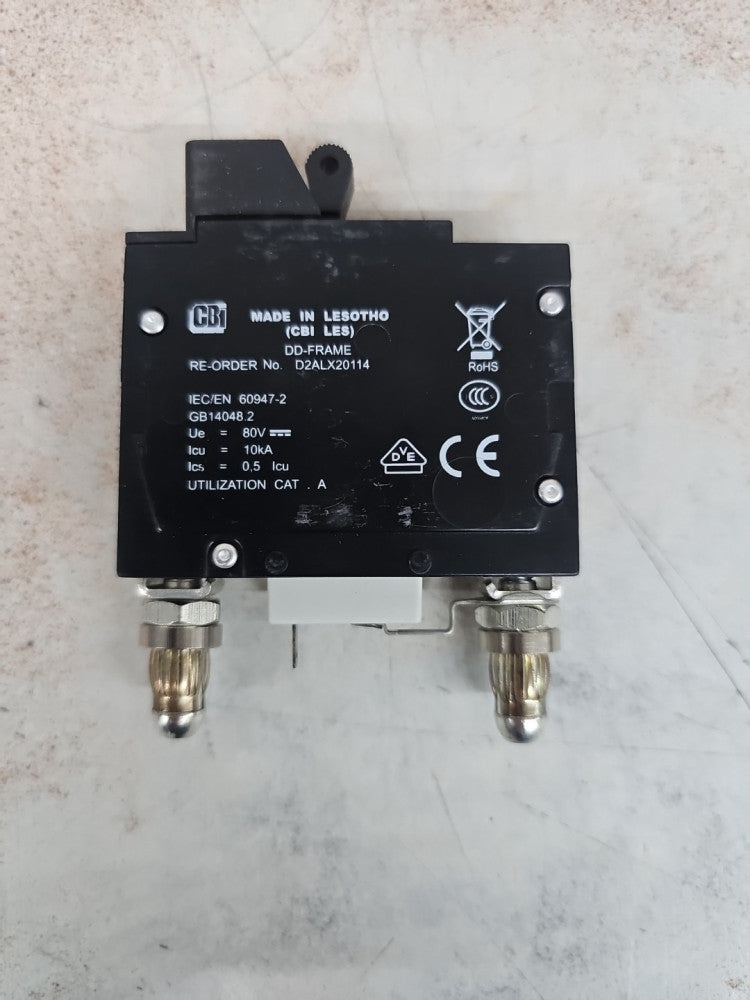 New Old Stock CBI D2ALX20114 DC CIRCUIT BREAKER 70A