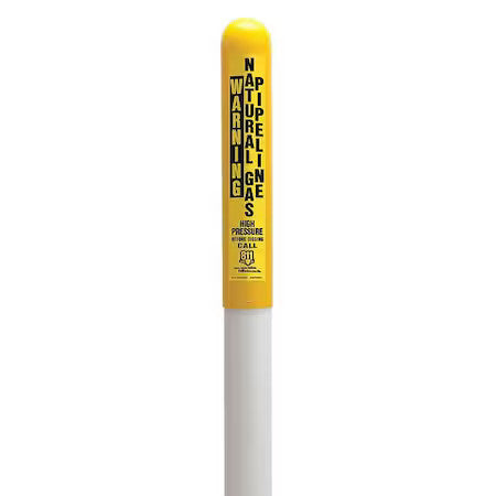 Tapco 113778D Utility Dome Marker, Round, ,Thermoplastic Polymer Yellow/White,