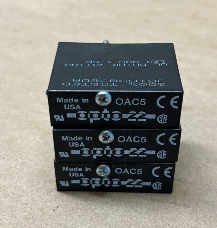 Lot of 3 Opto 22 OAC5 Modules 120VAC 1.5A