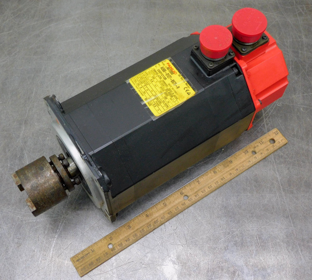 Fanuc A06B-0127-B575 Straight Shaft AC Servo Motor 140V 3PH 133Hz 2000RPM