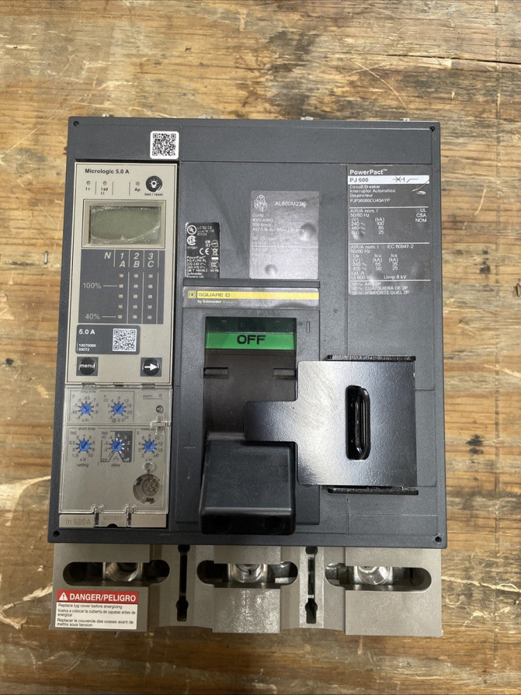 New Square D PJP36060CU43AYP 3 Pole 800 Amp 600v Rated LSI I line Breaker NTO