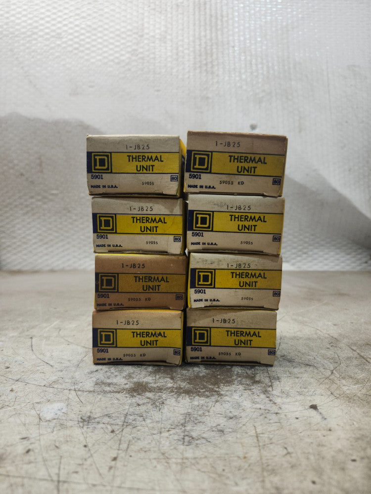 NEW IN BOX LOT OF 8 SQUARE D THERMAL UNIT 1-JB25