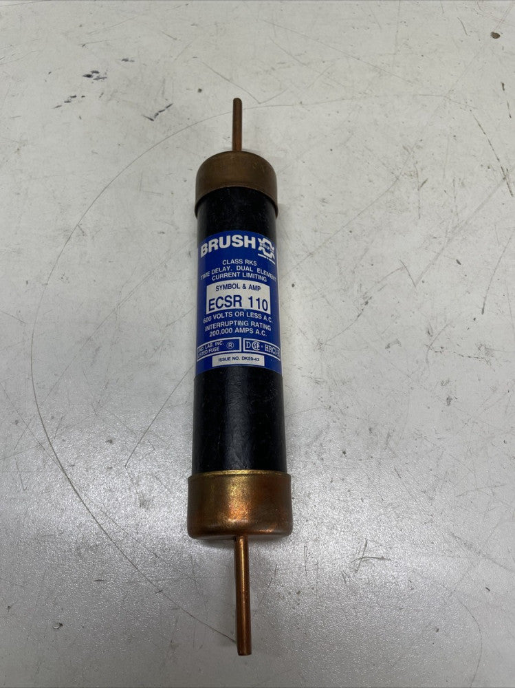 New no Box! BRUSH ECSR110 CLASS RK5 110A 600V TIME DELAY FUSE