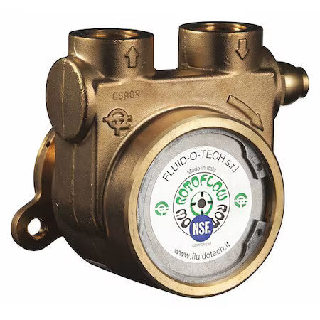 Fluid-O-Tech Pa 801F Pump,1/2" Nptf,264 Max. Gph,Brass,Bypass