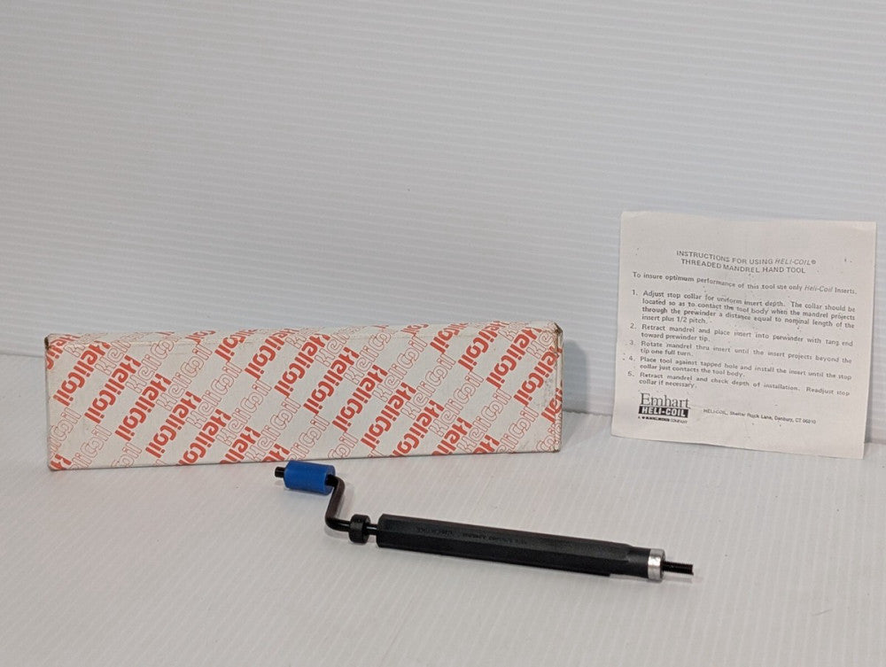HeliCoil 7751-5 Prewinder Type II, M5 x 0.8, Threaded Mandrel Hand Tool, Steel