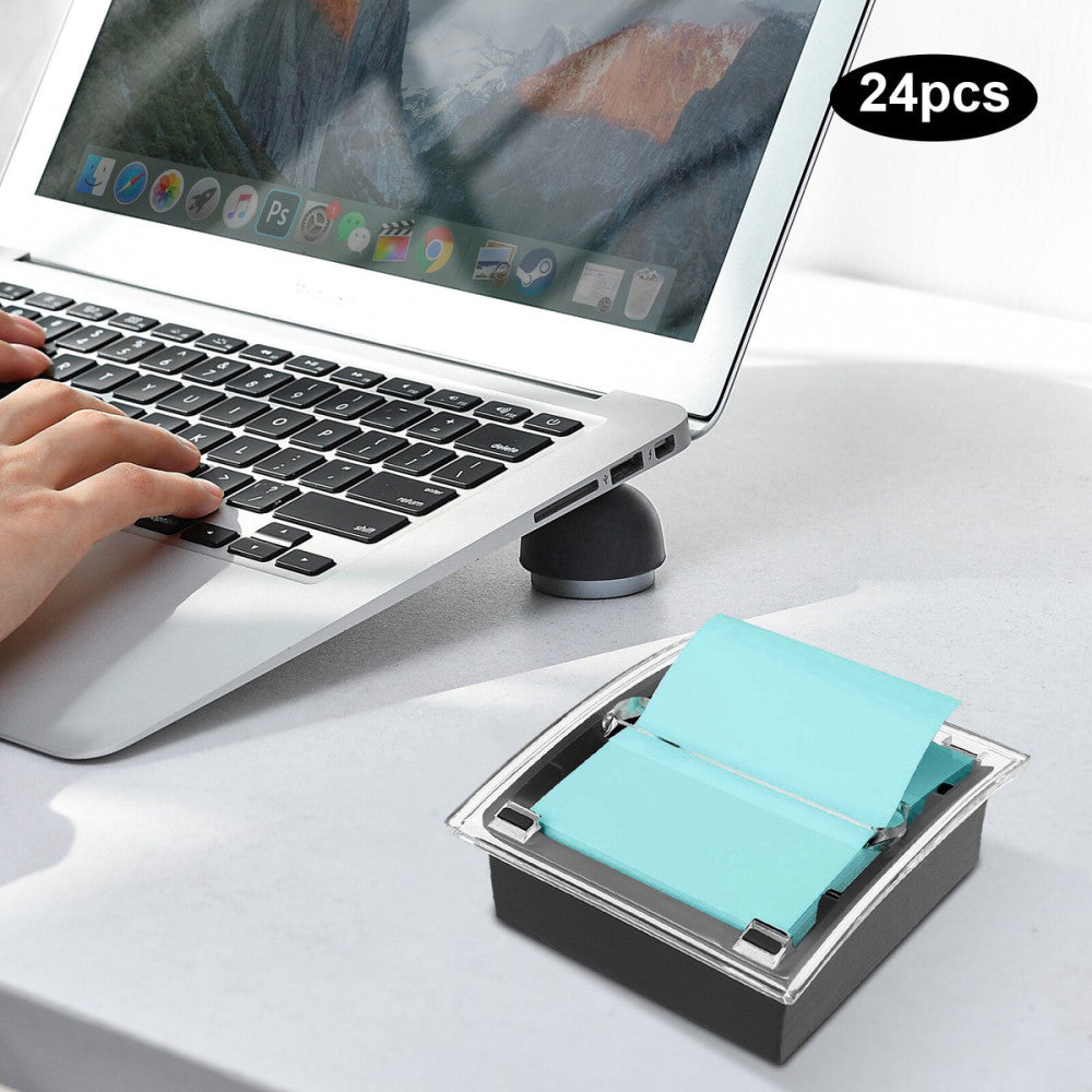 3*3in 24 Sticky Note Holder Holding Sticky Notes Office & School Black/clear ABS
