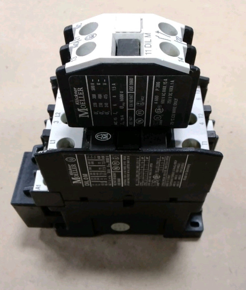 Klockner Moeller DIL 0 M Motor Contactor RC B DIL 250, 11 DIL M D48