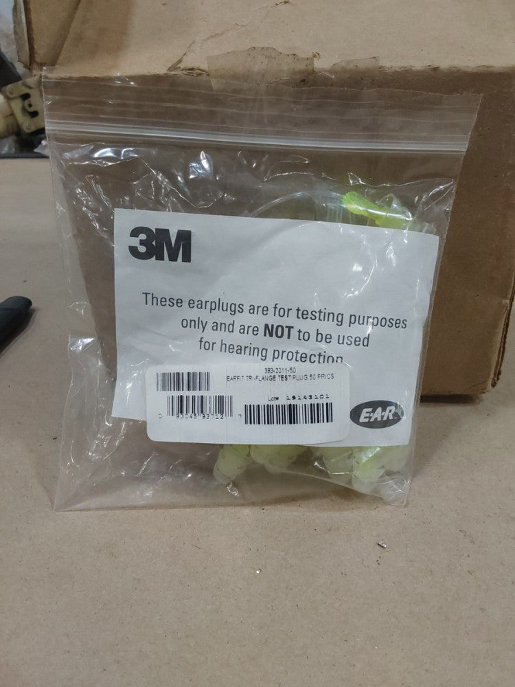 (50 Pair) Green 3M Ear Plugs 393-2011-50 Earfit Tri-flange Test Plugs