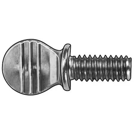Zoro Select Tsfi-100150S0-025P Thumb Screw, #10-32 Thread Size, Spade, Zinc