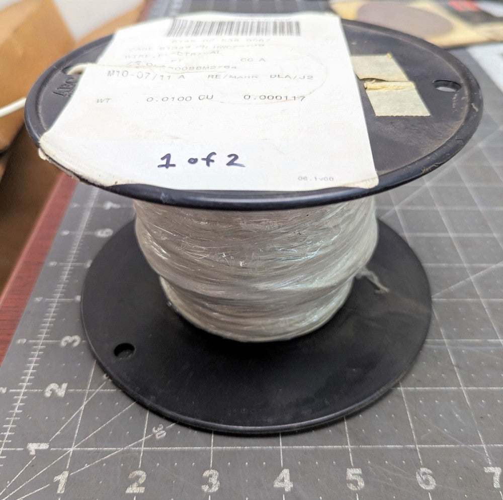 195 Feet 20 AWG 2,500 Volt Single Conductor White 7 Strand MILITARY ISSUE [A1B3]