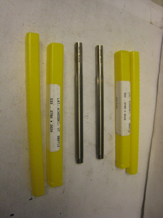 2 yes 2 L&I Winooski VT PN 980713  533.2780 HSS G98 Chuck Reamer .2780 x .2620