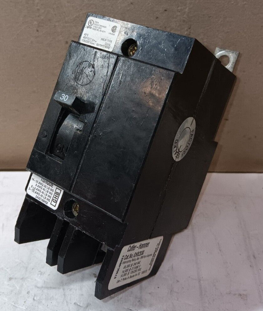 NEW CUTLER HAMMER GHB2030 30 AMP BOLT-ON CIRCUIT BREAKER 2 POLE 480/277 VAC