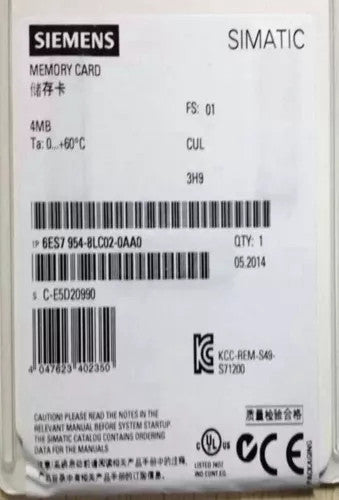 NEW SIEMENS 6ES7 954-8LC02-0AA0 6ES7954-8LC02-0AA0 4MB Memory Card