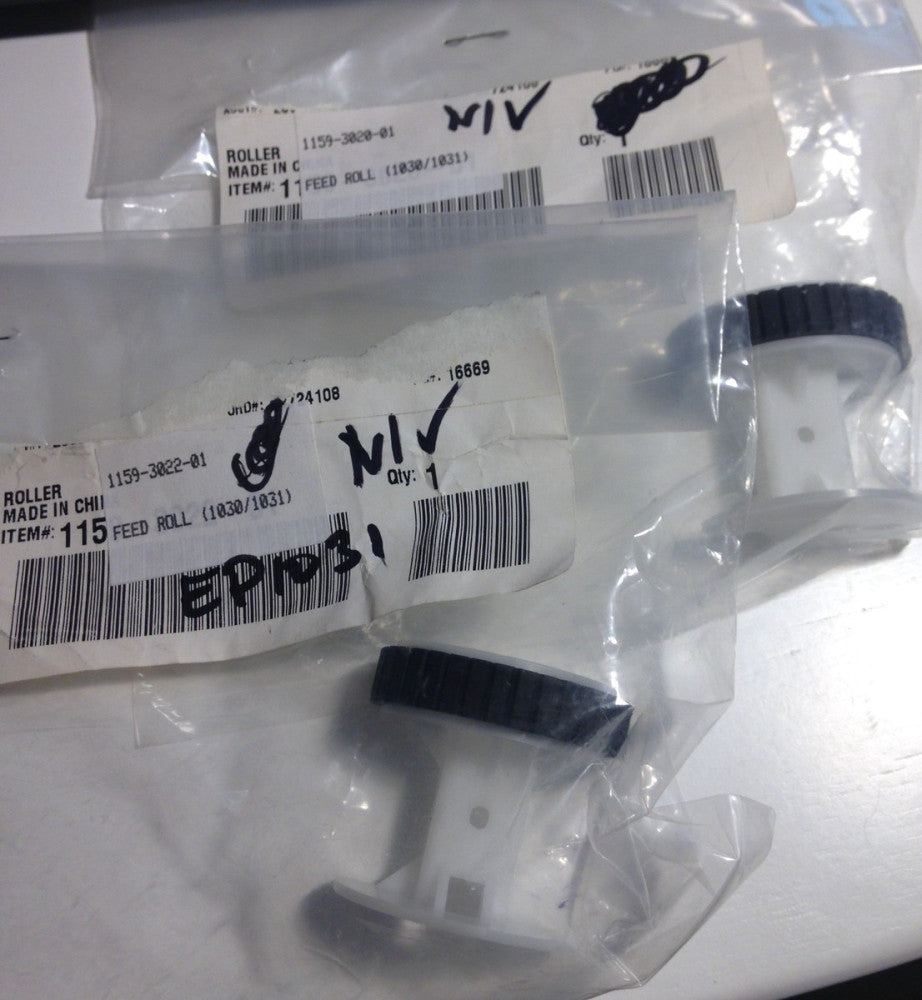 1159-3022-01 & 1159-3020-01 EP 1030/1031 Feed Rollers. New. OEM.