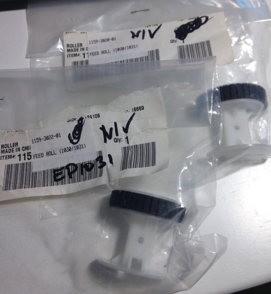 1159-3022-01 & 1159-3020-01 EP 1030/1031 Feed Rollers. New. OEM.