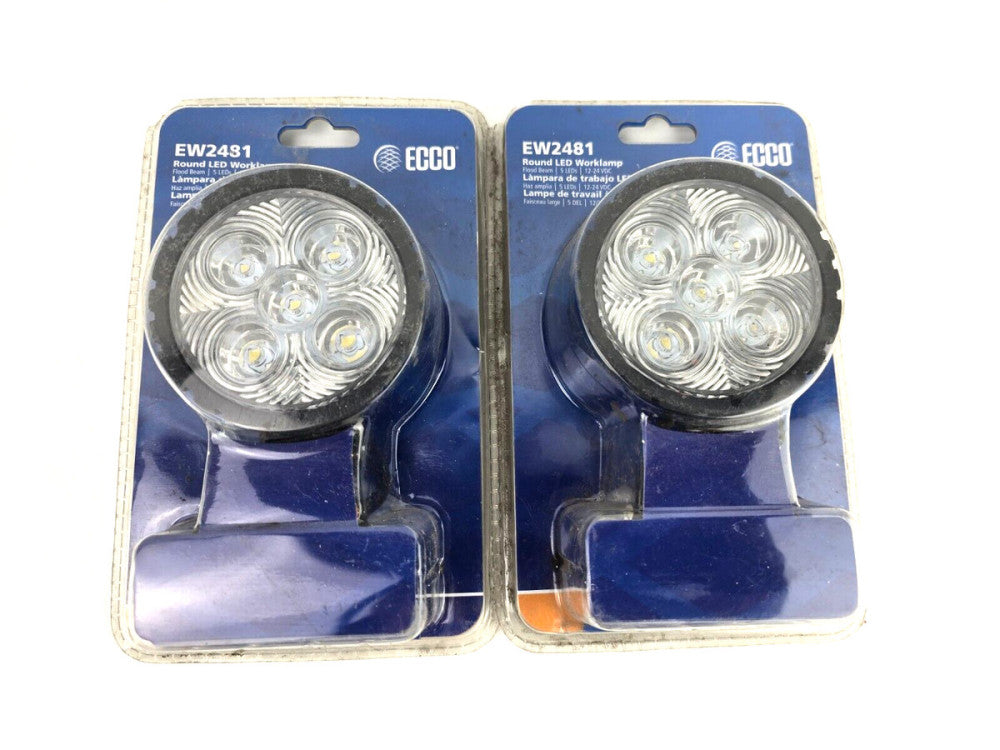 2pcs ECCO EW2481 2480 Series 3.3" 15W Round Flood Beam LED Light