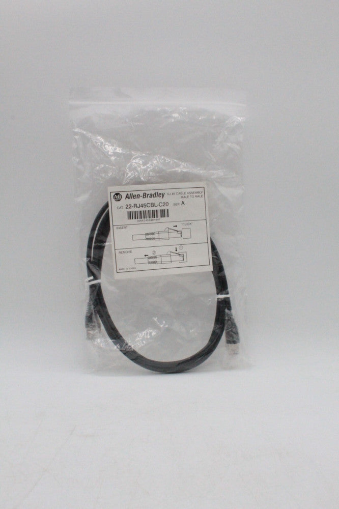 Allen-Bradley 22-RJ45CBL-C20 Male to Male Cable Assembly