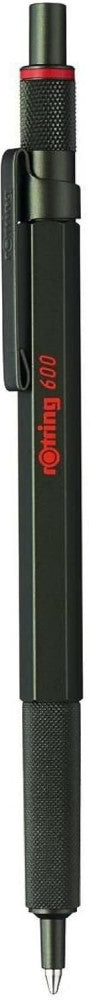 rOtring 600 Ballpoint Pen | Medium Point | Black 1 Count (Pack of 1), green 