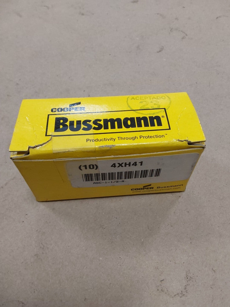 Buss Fuses AGC-1-1/2-R Mini Fuse, Box Of 50