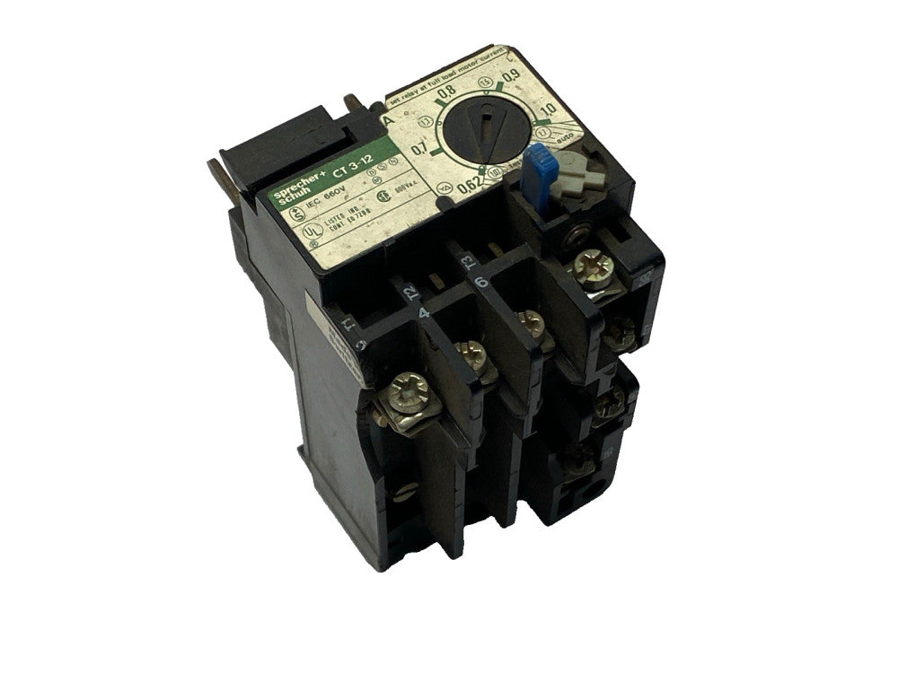 Sprecher+Schuh CT3-12-1 Thermal Overload Relay 0.62-1.0A DAMAGED