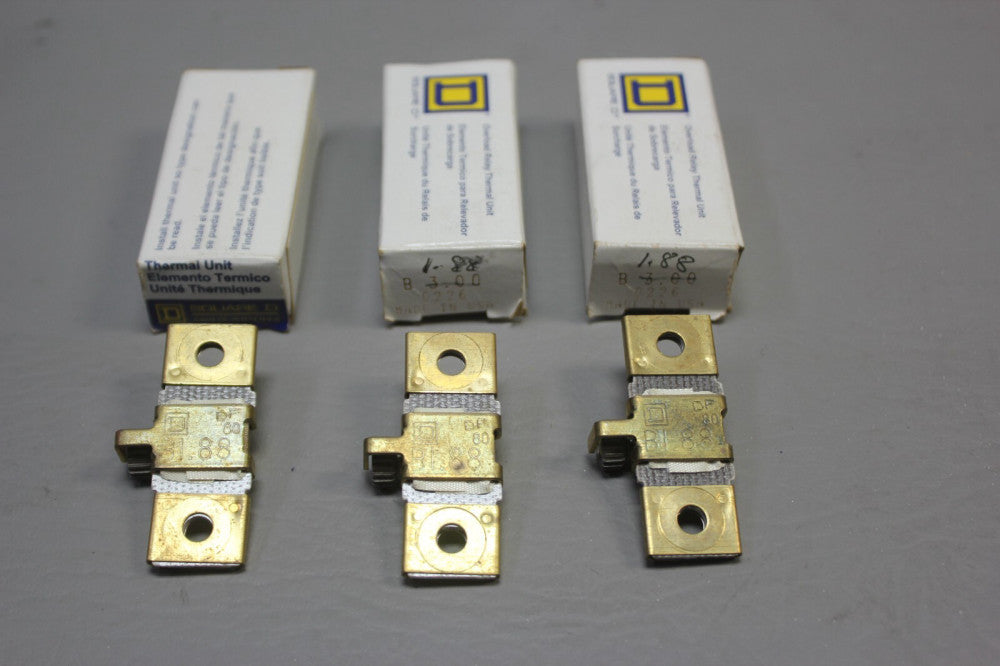 3 NEW SQUARE D THERMAL UNIT OVERLOAD HEATER HEAT COIL B3.00