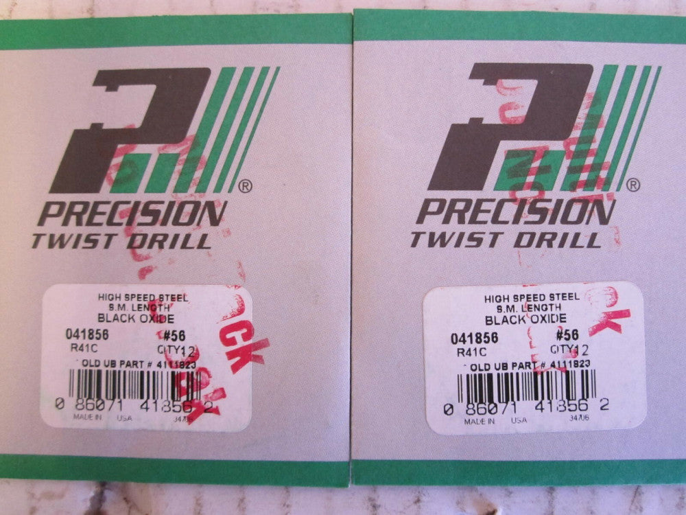 Precision (41856) #56 .0465" Straight Screw Machine Length Drill Bit - Qty 24