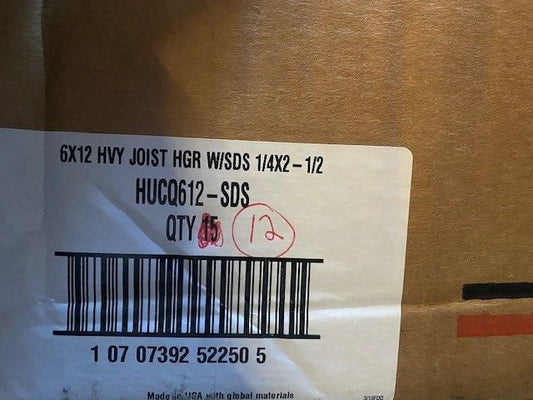 (12 Pack) Simpson Strong-Tie HUCQ612-SDS 6 x 12 Heavy Joist Hanger With Screws