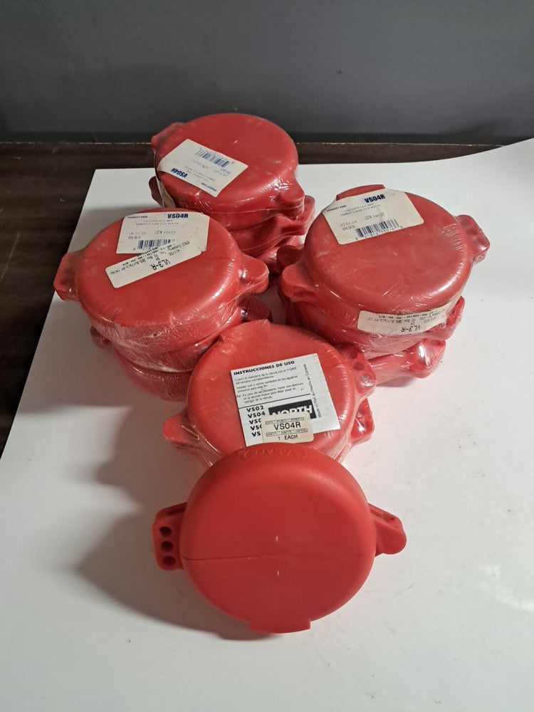 12 Honeywell North Gate Valve Lockout VS04R, Polypropylene, Red