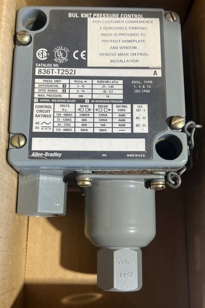ALLEN-BRADLEY 836T-T252J SER A Nos Surplus