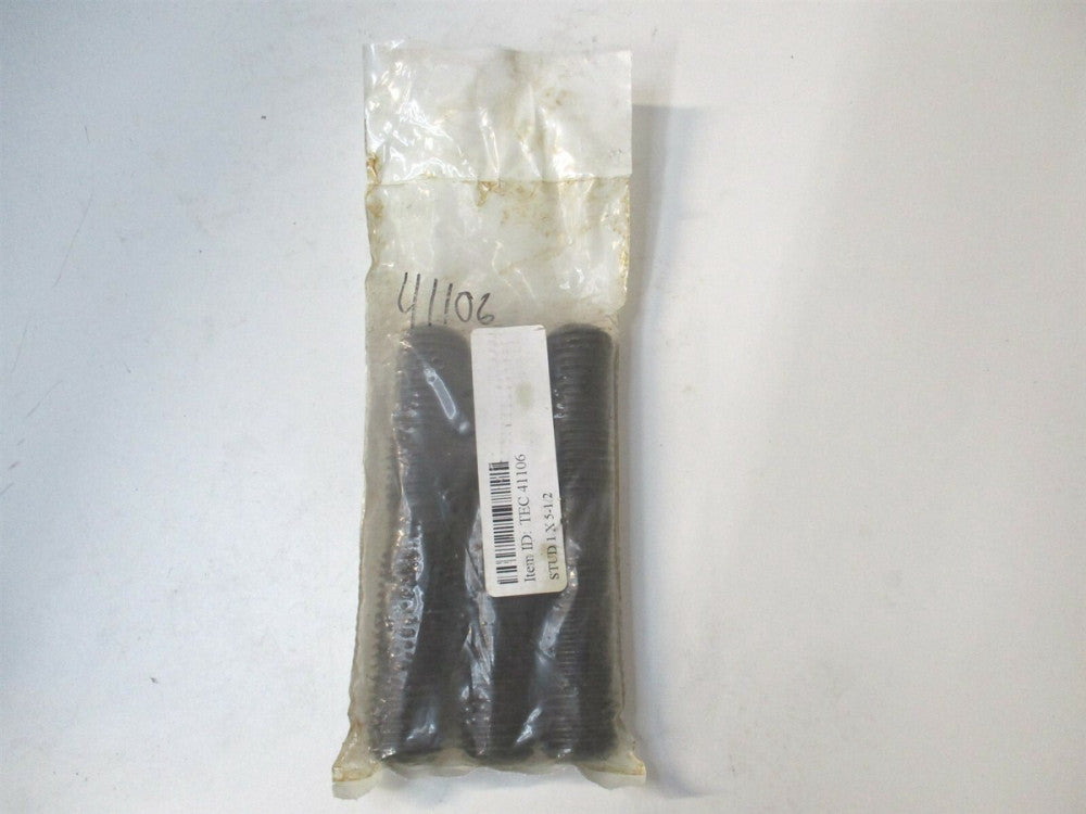 TE-CO (41106) 2-1/4 x 5-1/2 OAL Carbond Steel Equal Double Threaded Stud - Qty 3