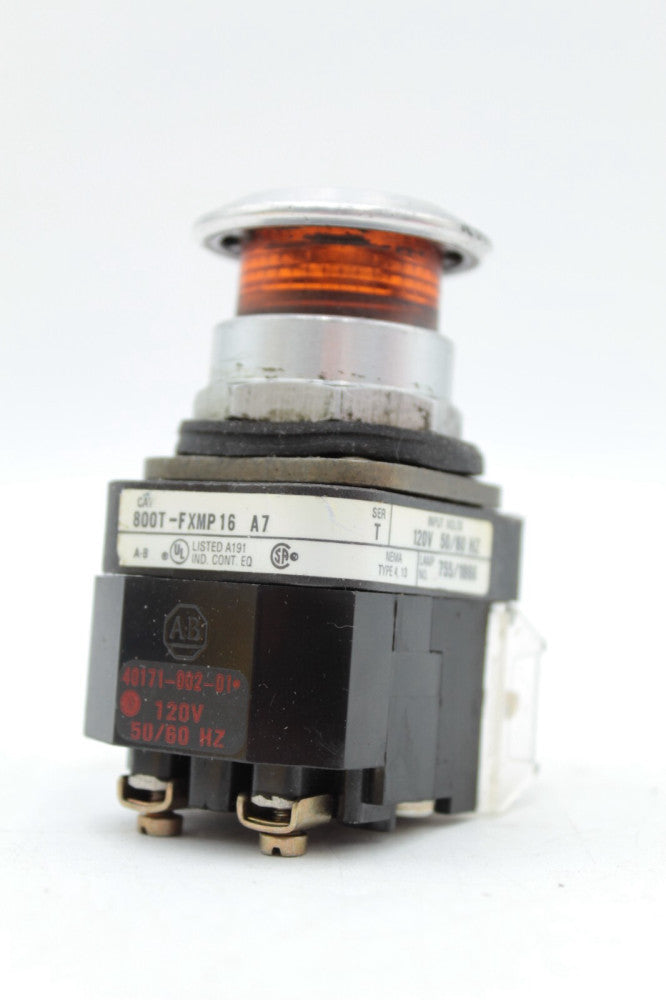 Allen-Bradley 800T-FXMP16A7 Orange Illuminated 2 Position Push/Pull Button
