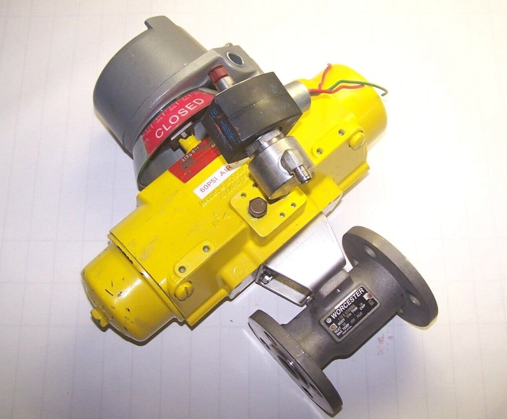 Worcester Pneumatic Actuated Ball Valve With Valve Positioner 1" Flange