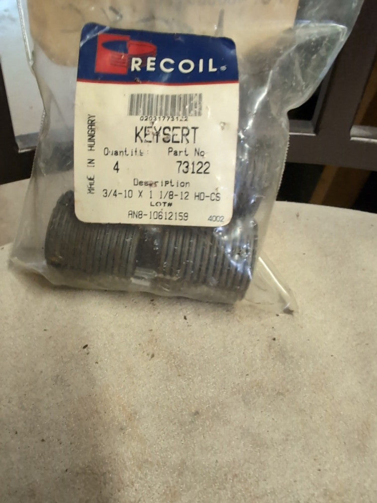Recoil Keysert 73122 3/4  10 X 1  1/8 12 HD-CS