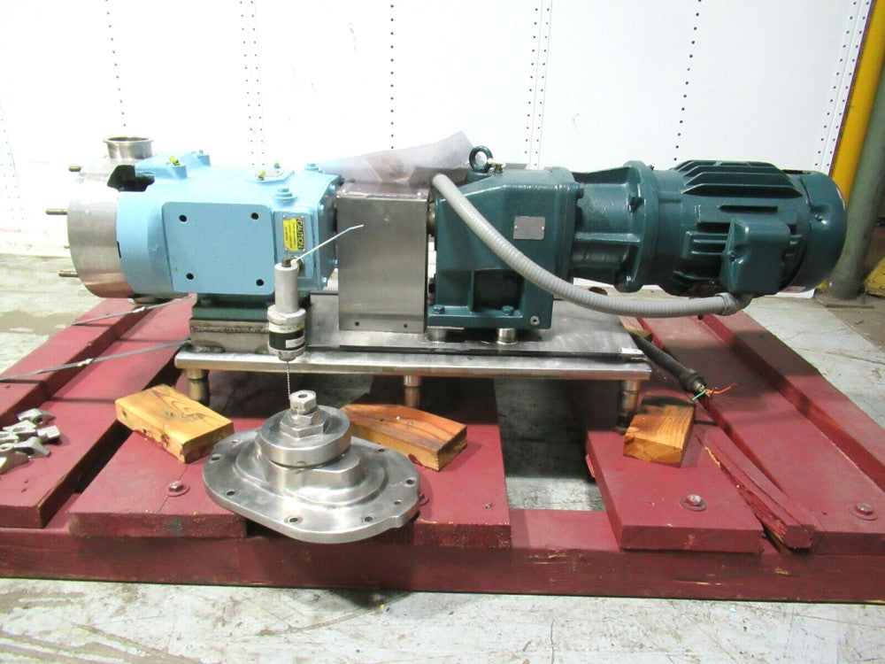 WAUKESHA 60 S/S POSITIVE DISPLACEMENT PUMP, 5 HP DRIVE