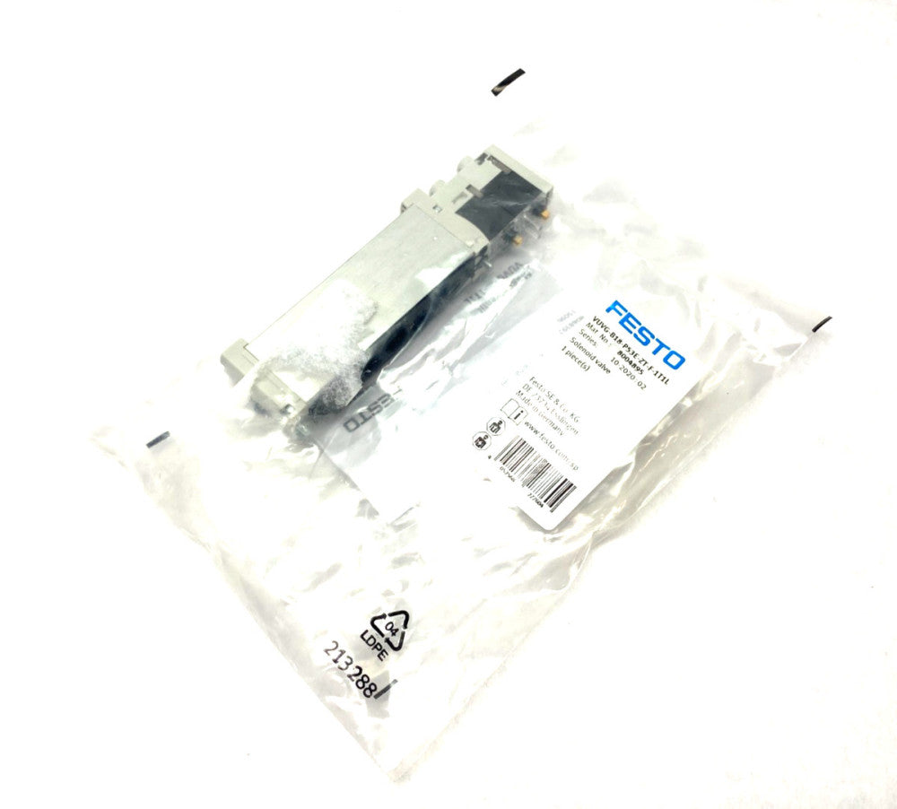 Festo VUVG-B18-P53E-ZT-F-1T1L Solenoid Valve, 5/3 Exhausted, 8004895