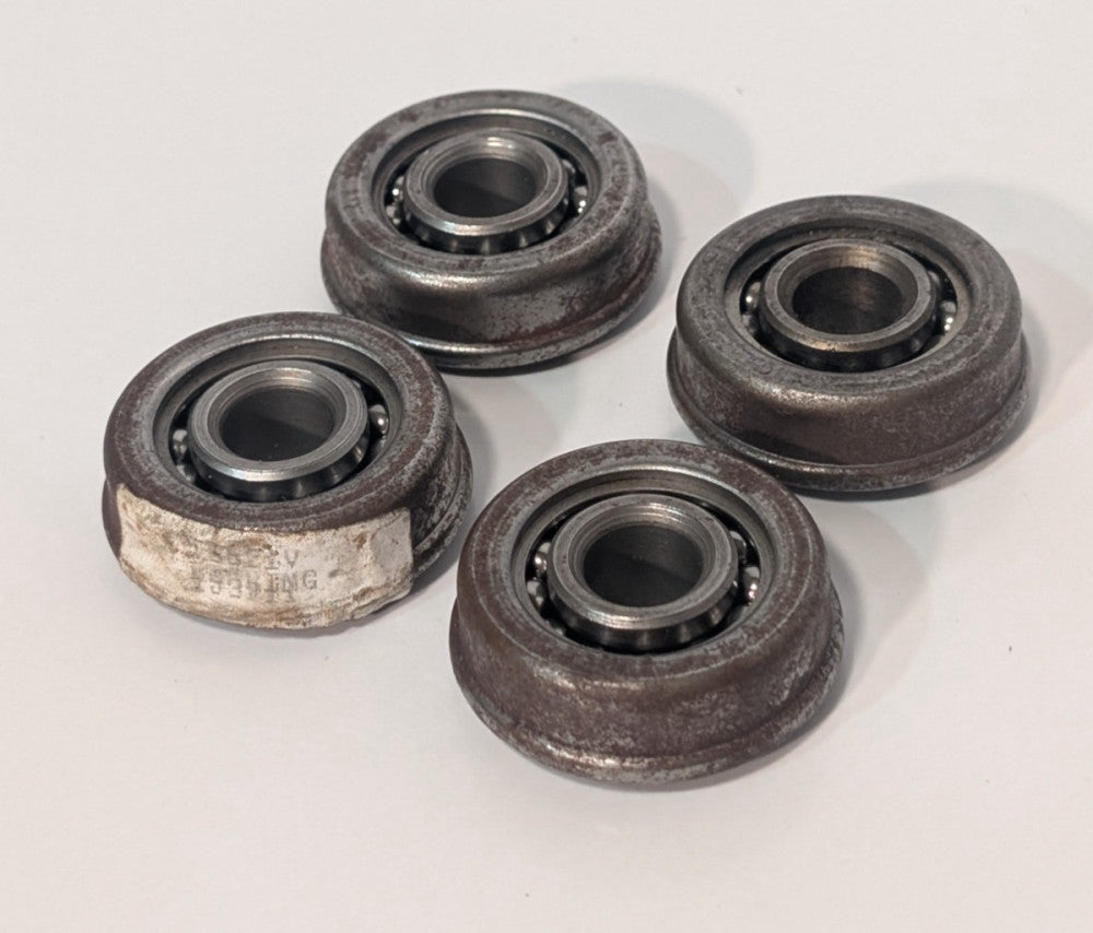 Lot of four Nice 5281 industrial flanged radial steel ball bearings, 5000 series