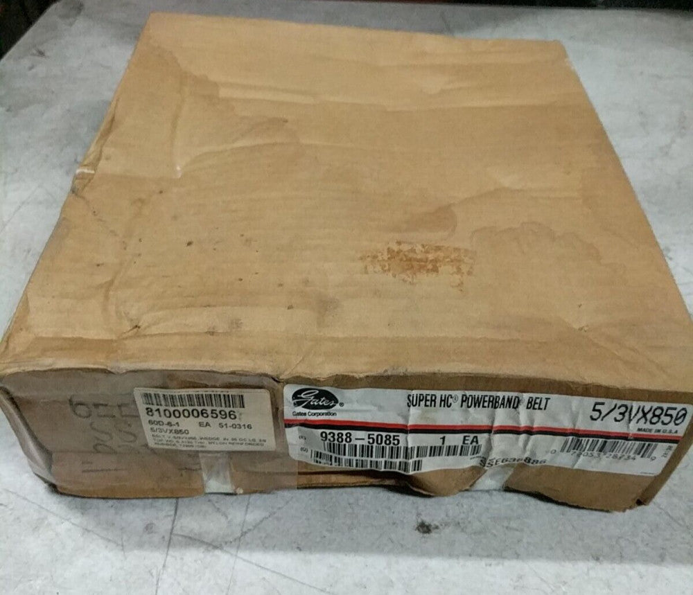 Gates Super HC PowerBand Vextra 5/3VX850 Cogged V-Belt