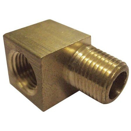 Zoro Select 6Ayu1 Brass 90 Degrees Street Elbow, Mnpt X Fnpt, 1/8" Pipe Size 10
