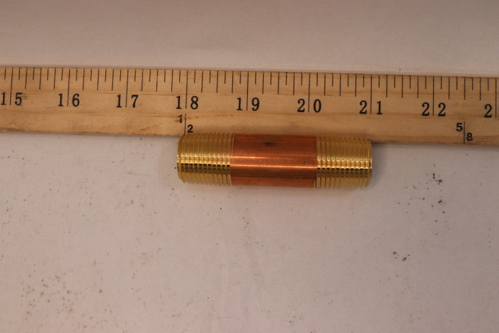 Pipe Nipple Red Brass 3/8" x 5"