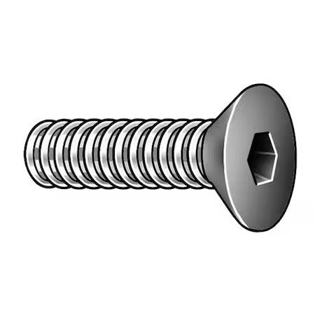Zoro Select Fhsfia0370100usa-100Bx 3/8"-24 Socket Head Cap Screw, Flat, Black